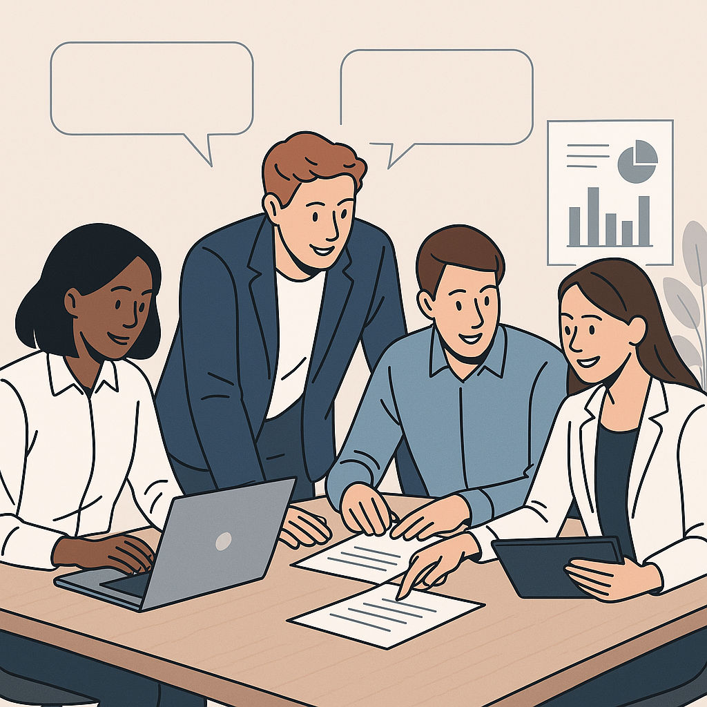 Team collaborating